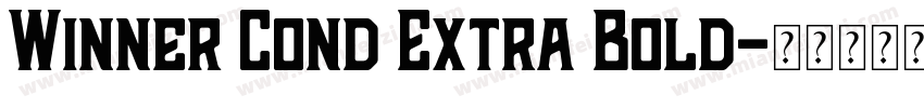 Winner Cond Extra Bold字体转换